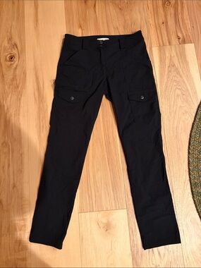 Anatomie Black Kate Cargo Pants with Button Flap Pockets Small S